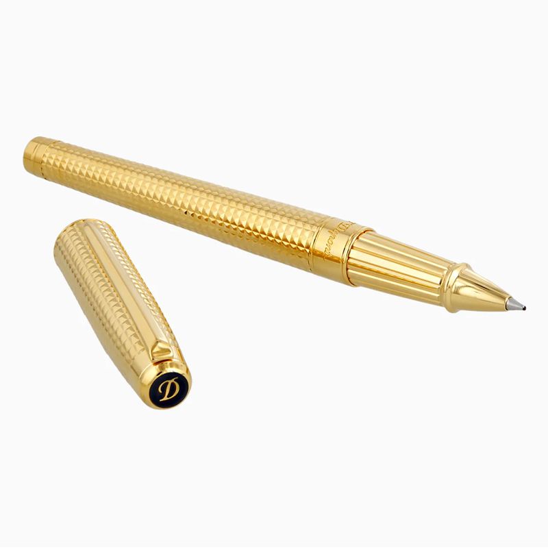 S. T. DUPONT Roller Line D Eternity Grande Punta in Diamante Dorato  422015L