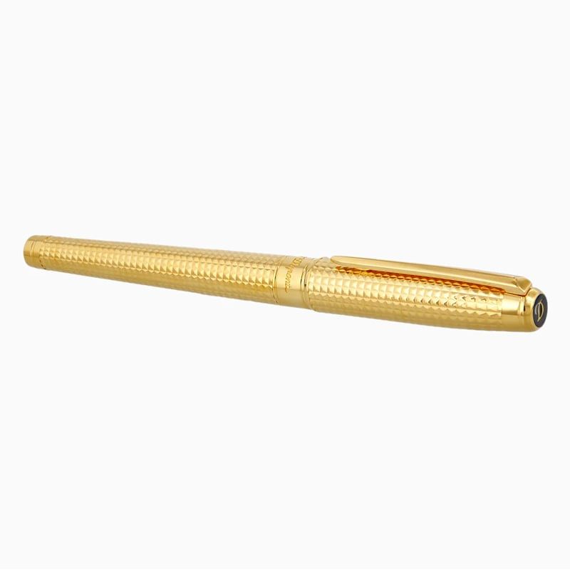 S. T. DUPONT Stilografica Line D Eternity Grande Punta in Diamante Dorato  420015L