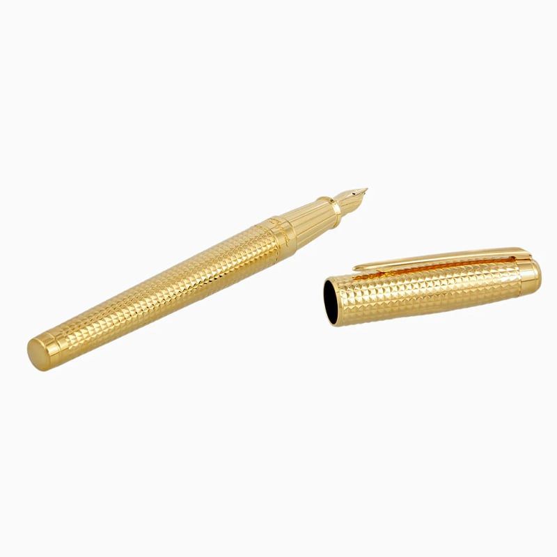 S. T. DUPONT Stilografica Line D Eternity Grande Punta in Diamante Dorato  420015L
