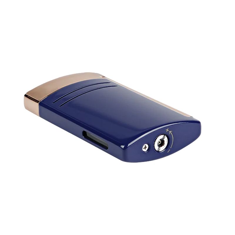 S. T. DUPONT Accendino Maxijet Blu e Oro Rosa  020173