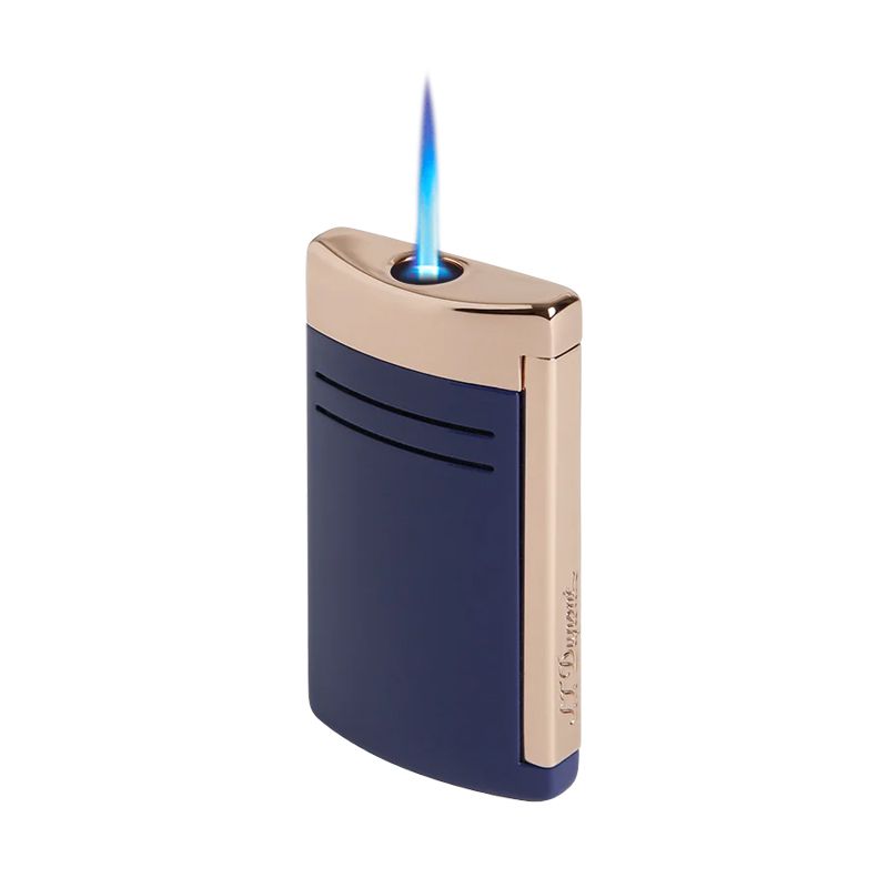 S. T. DUPONT Accendino Maxijet Blu e Oro Rosa  020173