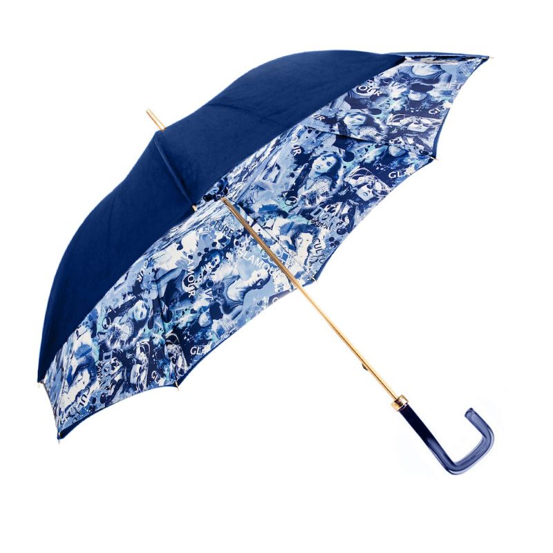 PASOTTI Ombrello Donna Classic Blu Interno Glamour  189