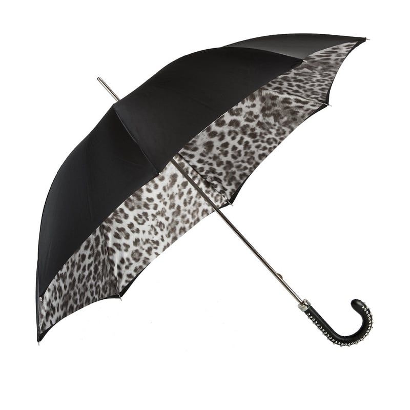 PASOTTI Ombrello Da Donna Animal Nero Interno Leopardato Nero  189
