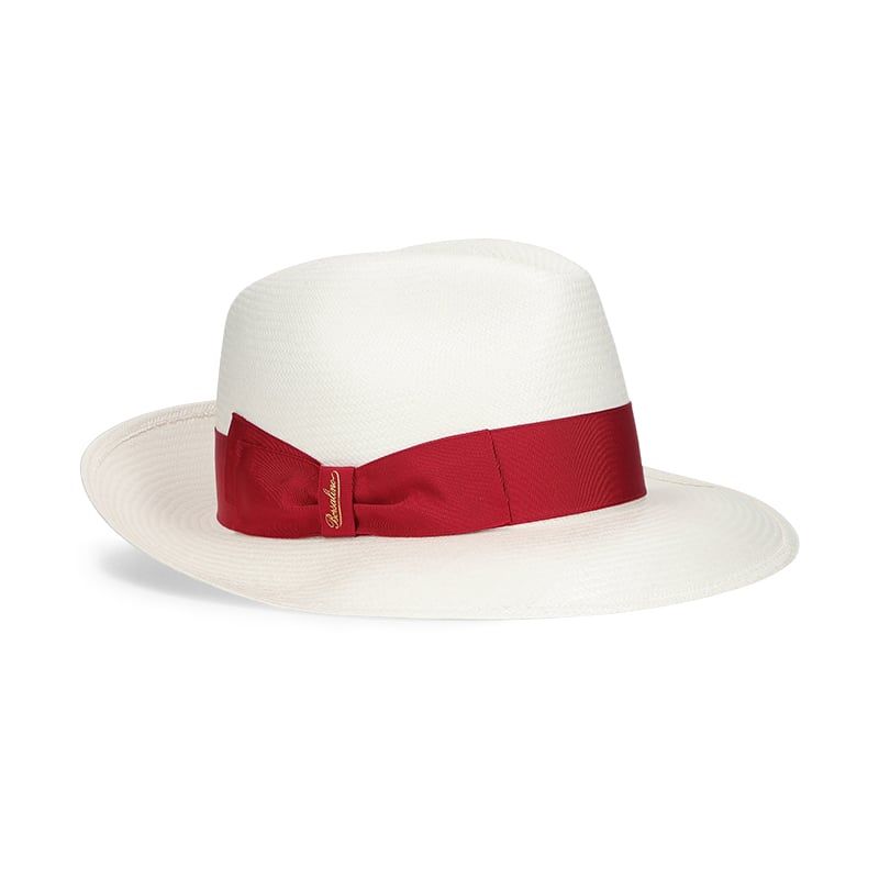 BORSALINO Cappello Giulietta Panama Fine Cinta Rosa Lampone  E232044