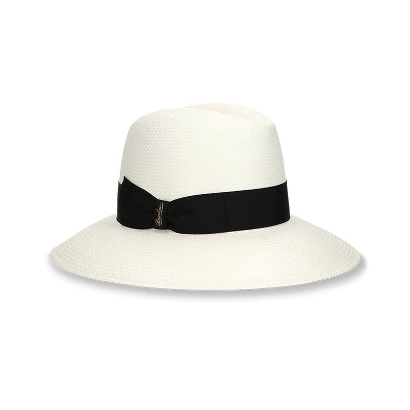 BORSALINO Cappello Claudette Panama Fine Cinta Nera  E231979