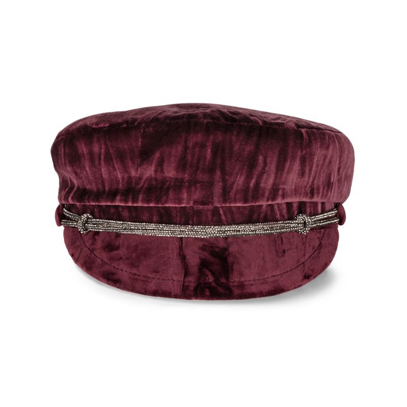 BORSALINO Berretto Brest Velluto Froissé Bordeaux  B45082-981A