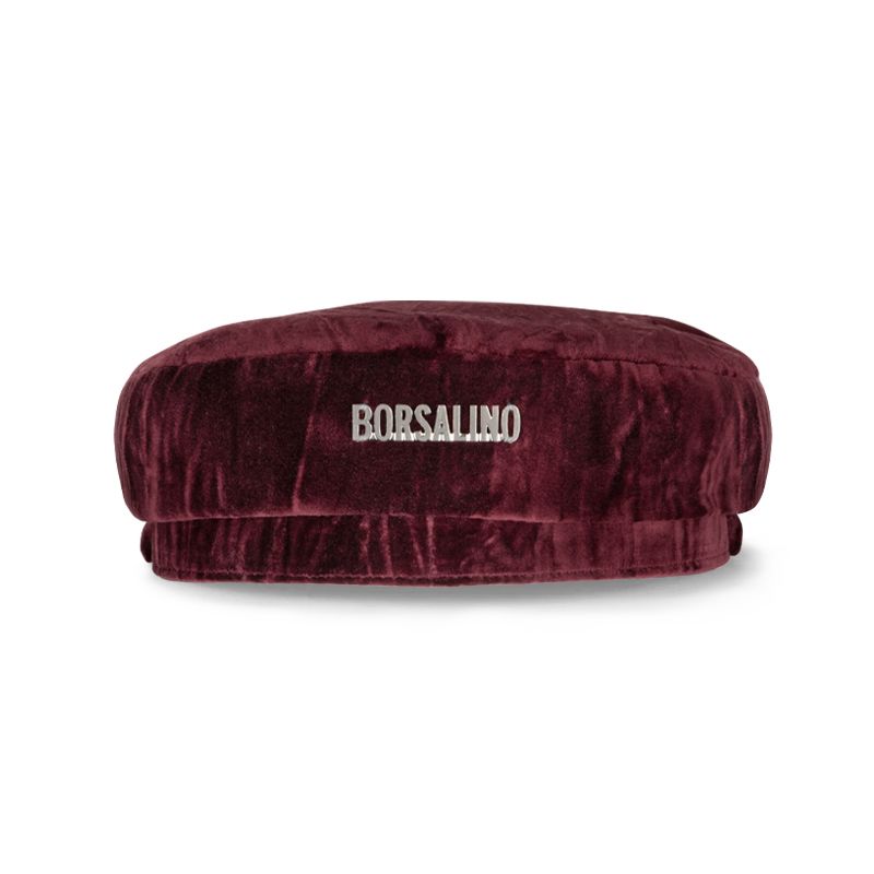 BORSALINO Berretto Brest Velluto Froissé Bordeaux  B45082-981A
