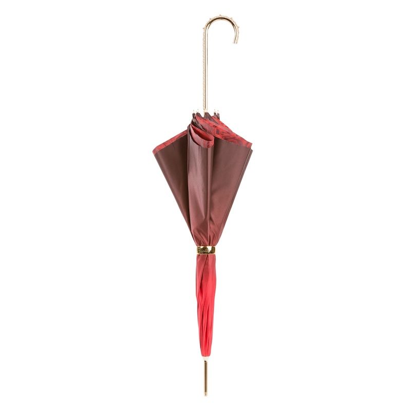 PASOTTI Ombrello Da Donna Flower Sfumato Bordeaux Interno Bouquet Di Rose Rosse  189*21284-1*50884-1*U2