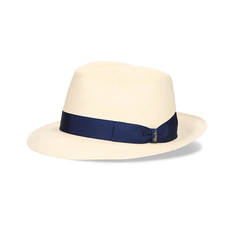 BORSALINO Cappello Montecristi Panama Fine Cinta Blu Reale  E140281