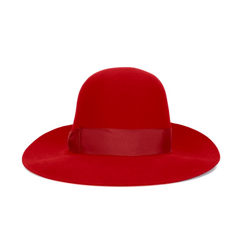 Borsalino Cappello Eleonora Feltro Tesa Larga Fuoco  E212993