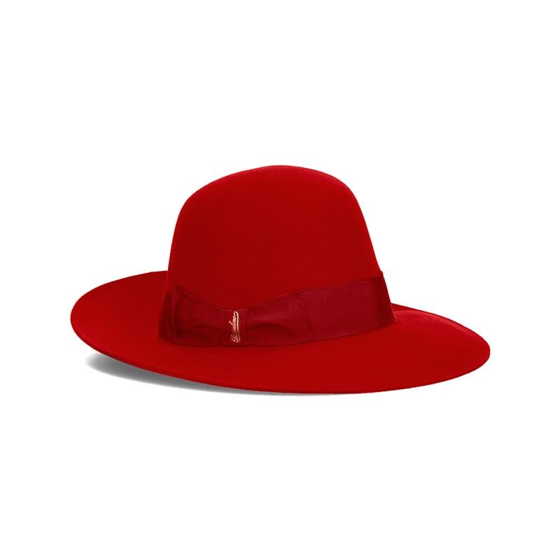 Borsalino Cappello Eleonora Feltro Tesa Larga Fuoco  E212993