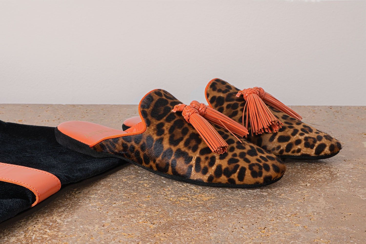 ASTRUA Creazioni Pantofola Slipper Aperta Babù Cavallino Maculato  33001