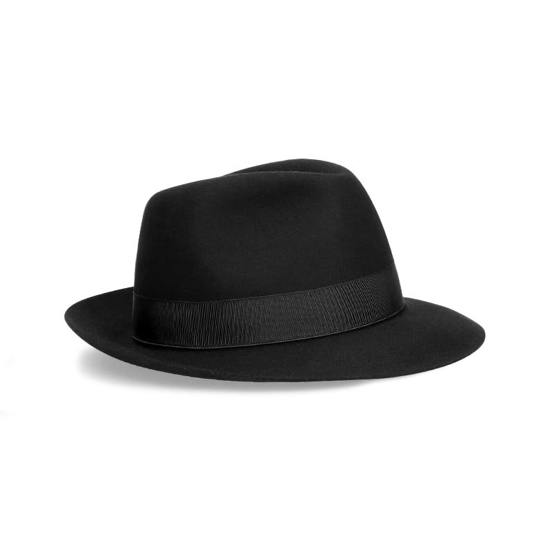 BORSALINO Cappello Federico Feltro Alessandria Tesa Media Nero  E390055