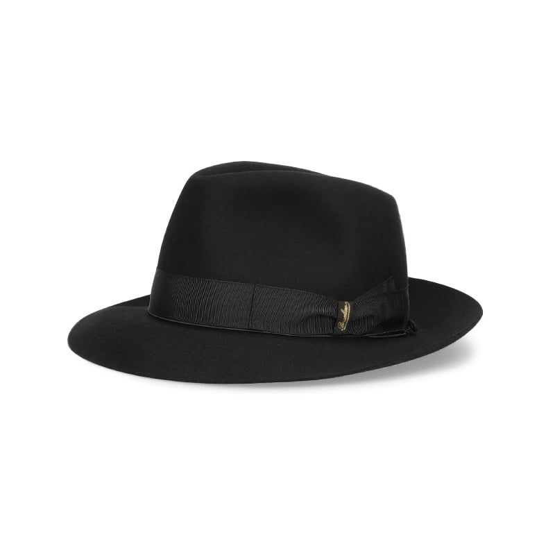 BORSALINO Cappello Federico Feltro Alessandria Tesa Media Nero  E390055