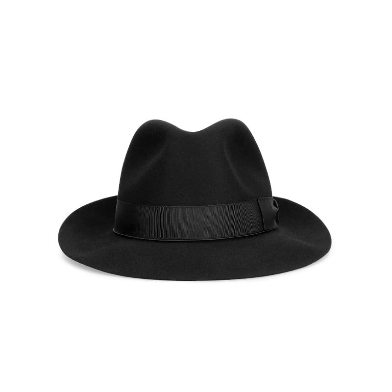 BORSALINO Cappello Federico Feltro Alessandria Tesa Media Nero  E390055