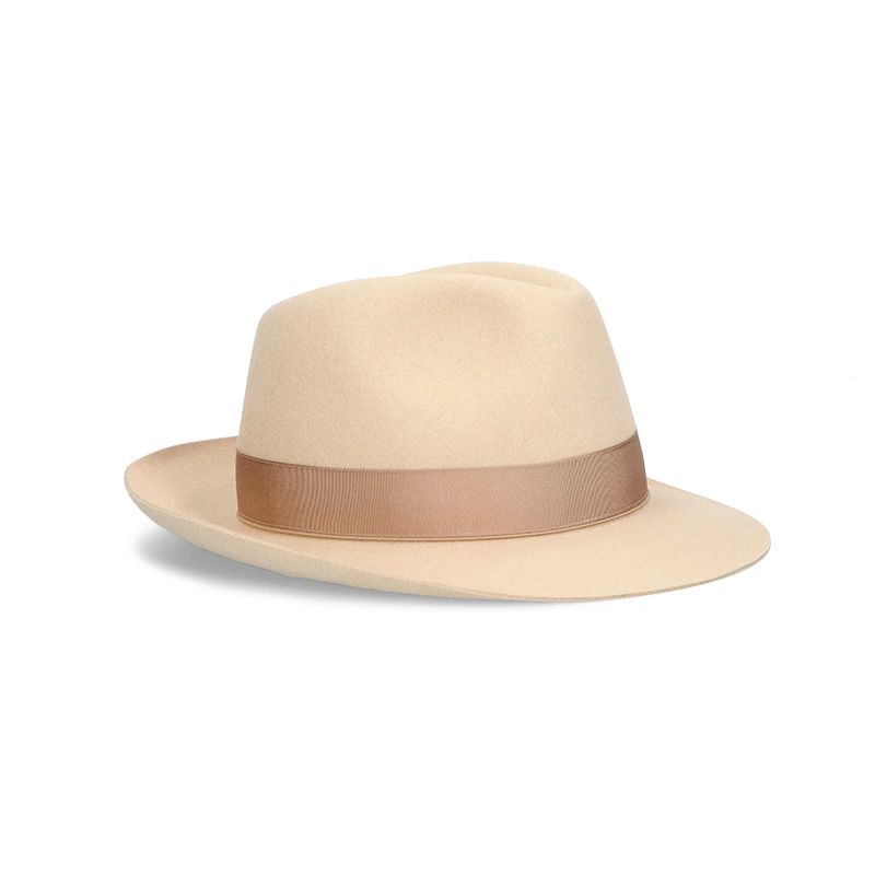 BORSALINO Cappello Federico Feltro Alessandria Tesa Media Beige  E390055