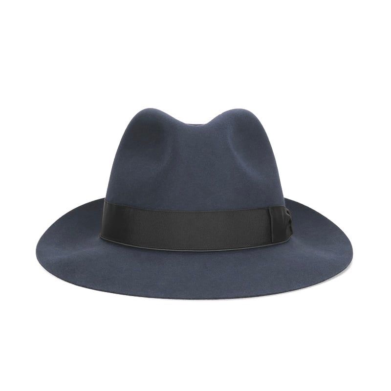 BORSALINO Cappello Fedora Federico Feltro Tesa Media Jeans  E114336