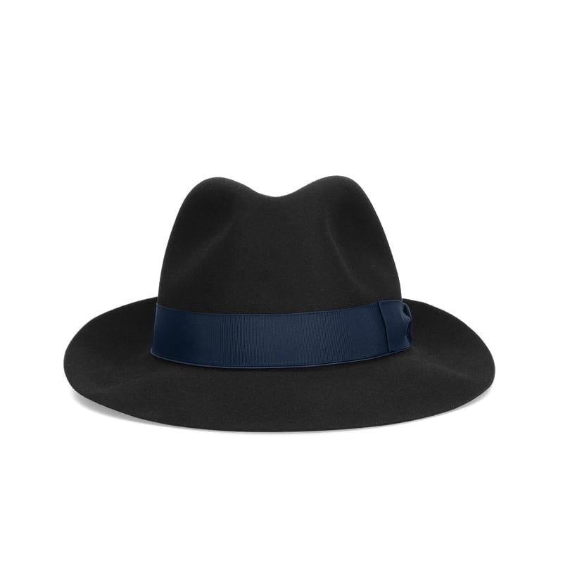Borsalino Cappello Fedora Federico Feltro Tesa Media Nero  E114336