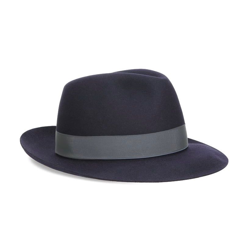 BORSALINO Cappello Fedora Federico Feltro Tesa Media Egeo  E114336