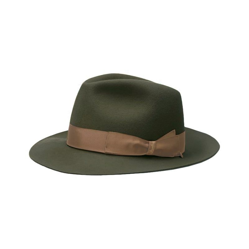 Borsalino Cappello Fedora Federico Feltro Tesa Media Lattuga  E114336
