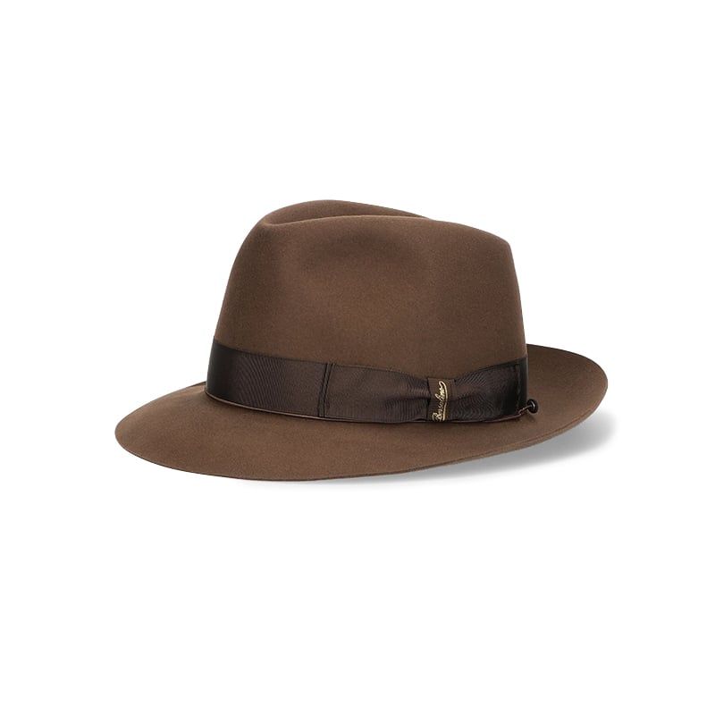 BORSALINO Cappello Federico Feltro Beaver Tesa Media Corteccia  E400001