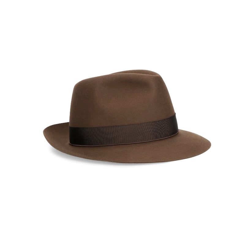 BORSALINO Cappello Federico Feltro Beaver Tesa Media Corteccia  E400001
