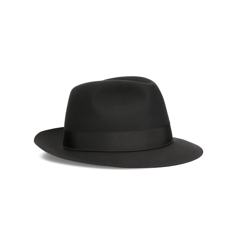 BORSALINO Cappello Federico Feltro Beaver Tesa Media Rodio  E400001
