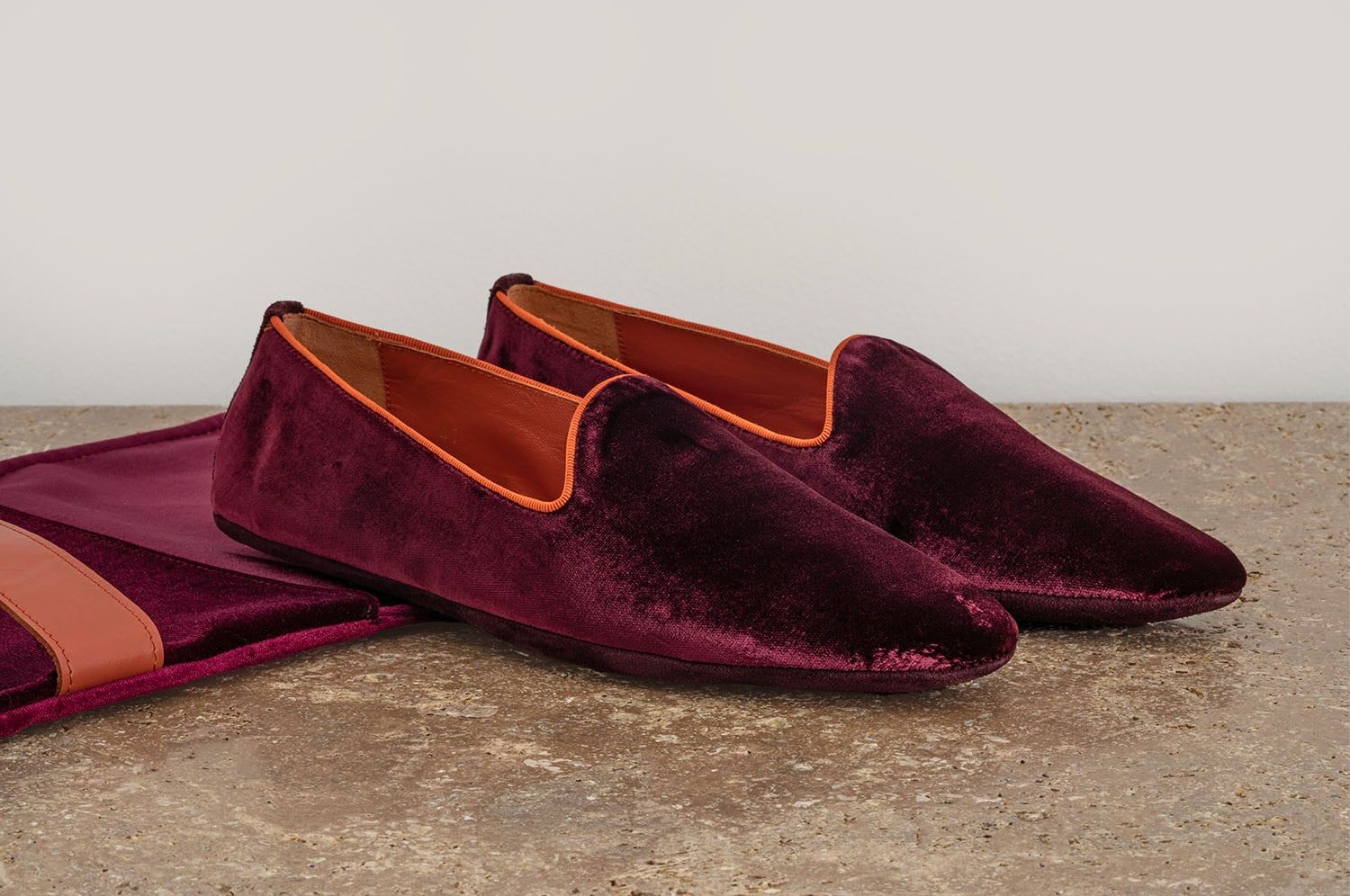 ASTRUA Creazioni Pantofola Slipper Friulana Velluto Bordeaux  32034