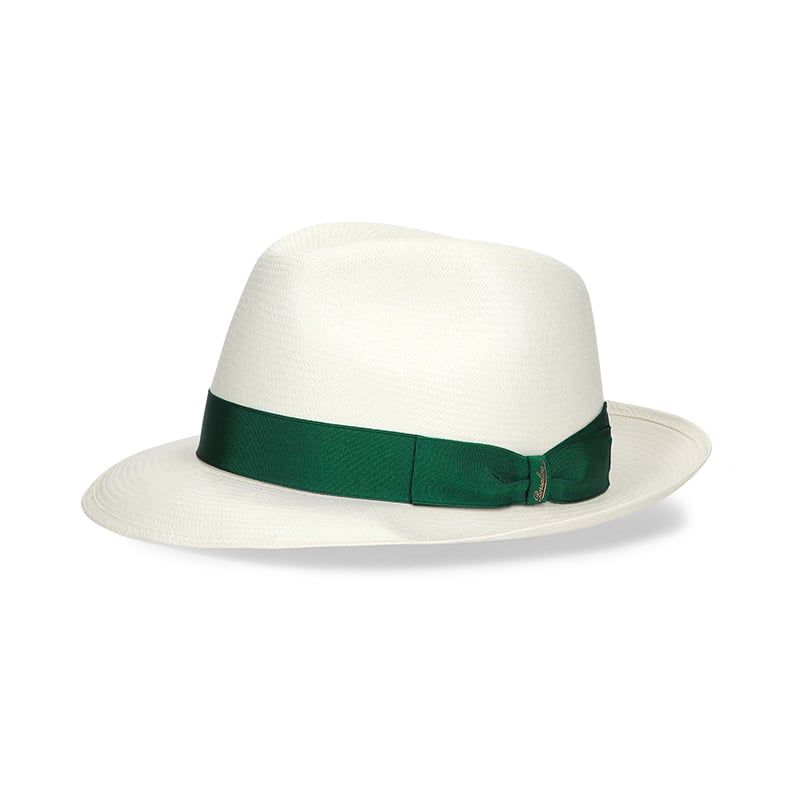 BORSALINO Cappello Federico Panama Fine Tesa Media Cinta Verde  E140338