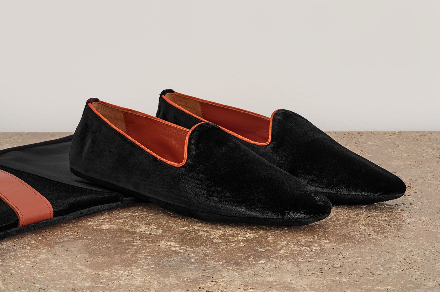 ASTRUA Creazioni Pantofola Slipper Friulana Velluto Nero  32034