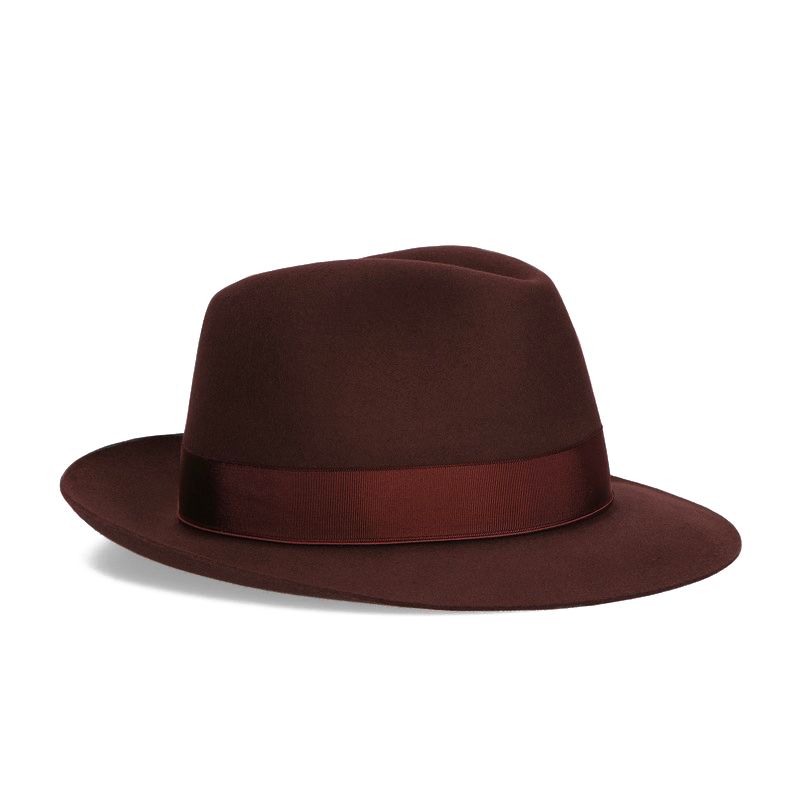 BORSALINO Cappello Federico Feltro Beaver Tesa Media Porto  E400001