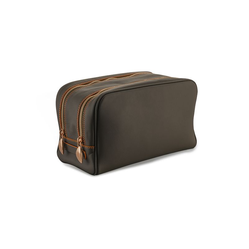 ASTRUA Creazioni Beauty Case In Pelle Vacchetta Fango  BC2VAC45-V302