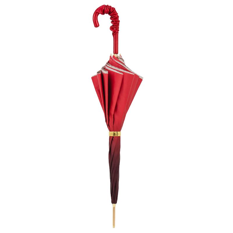 PASOTTI Ombrello Donna Classic Sfumato Rosso/Bordeaux Interno Pitone Rosso  189*21284-1*52656/60*A35