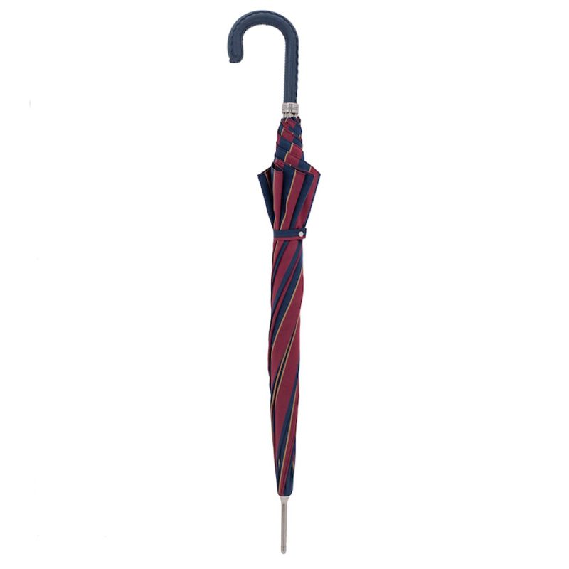PASOTTI Ombrello Da Uomo Su Misura Righe Blu/Bordeaux/Oro  478*CONRAD/1**N36