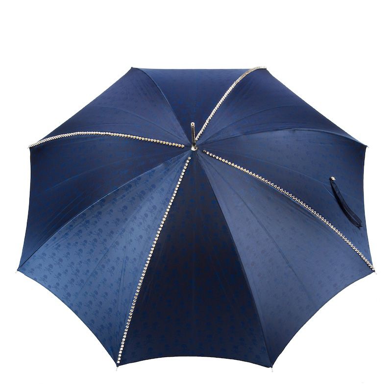 Pasotti Ombrello Da Uomo Lux Blu Scuro Borchie A Teschio  416NT*PBT**W33