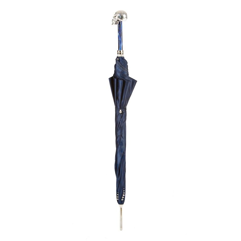 Pasotti Ombrello Da Uomo Lux Blu Scuro Borchie A Teschio  416NT*PBT**W33