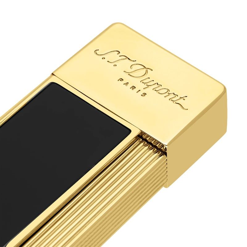 S. T. DUPONT Accendino Twiggy Oro e Lacca Nera  030002
