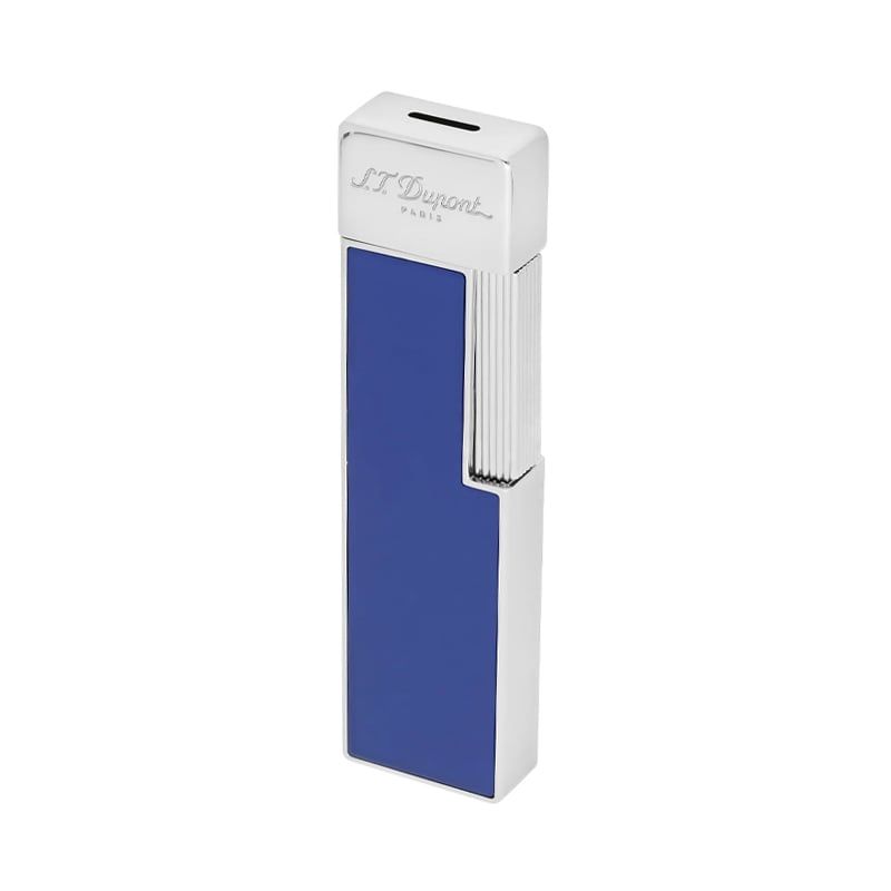 S. T. DUPONT Accendino Twiggy Cromo e Lacca Blu  030005