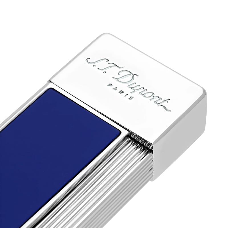 S. T. DUPONT Accendino Twiggy Cromo e Lacca Blu  030005