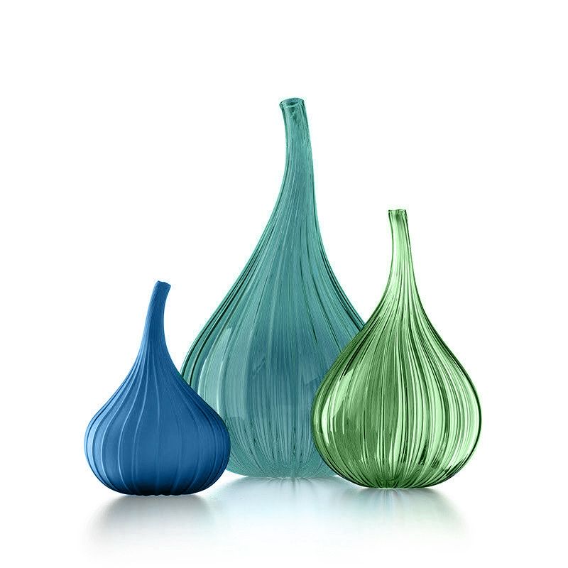 SALVIATI Vaso Drops Verde Pavone Lucido Small H 19 CM / Ø 12 CM 72820