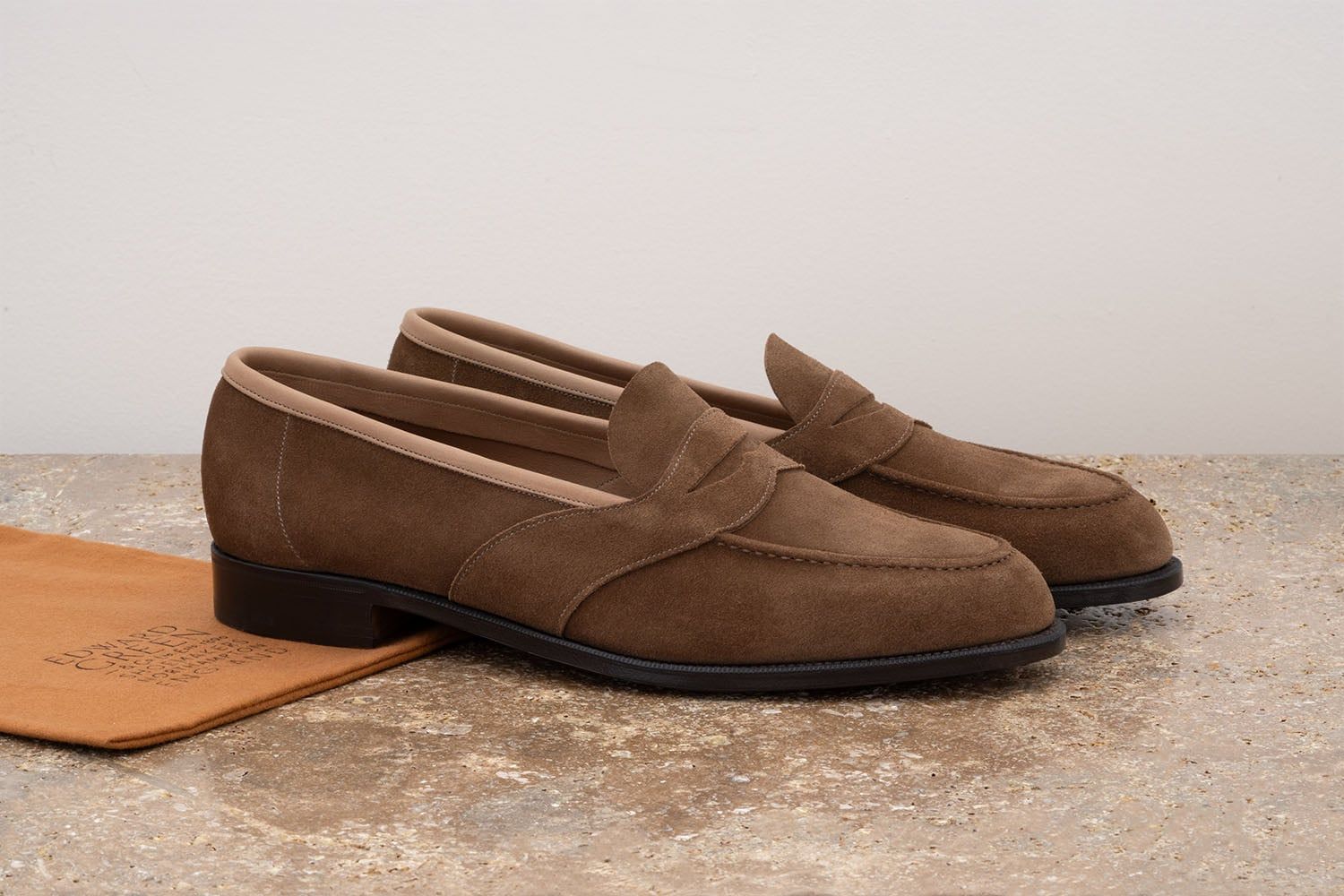 EDWARD GREEN Montpellier Unlined - Mocassino Classico - Raw Umber  MONTPELLIER UNLINED