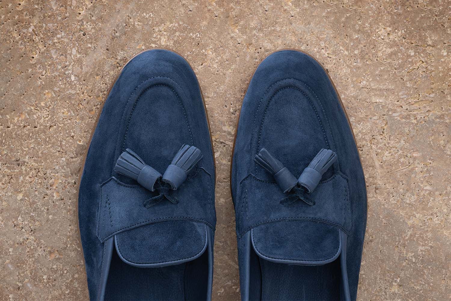 Edward Green Portland - Mocassino Con Nappine - Navy  PORTLAND