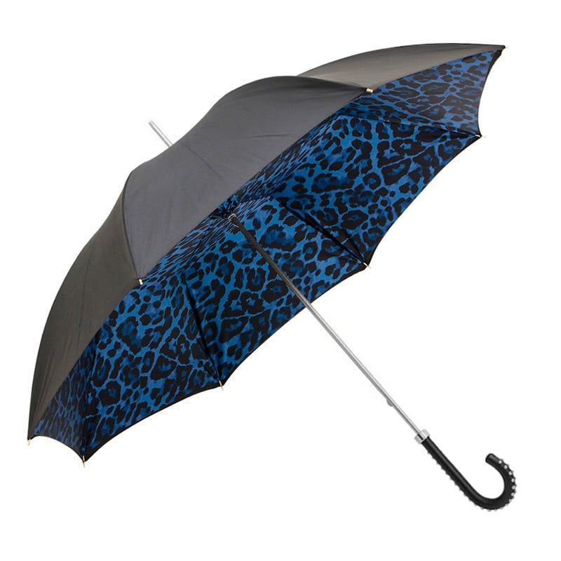 PASOTTI Ombrello Da Donna Animal Nero Interno Animal Print  189*34*5A488/93*H19