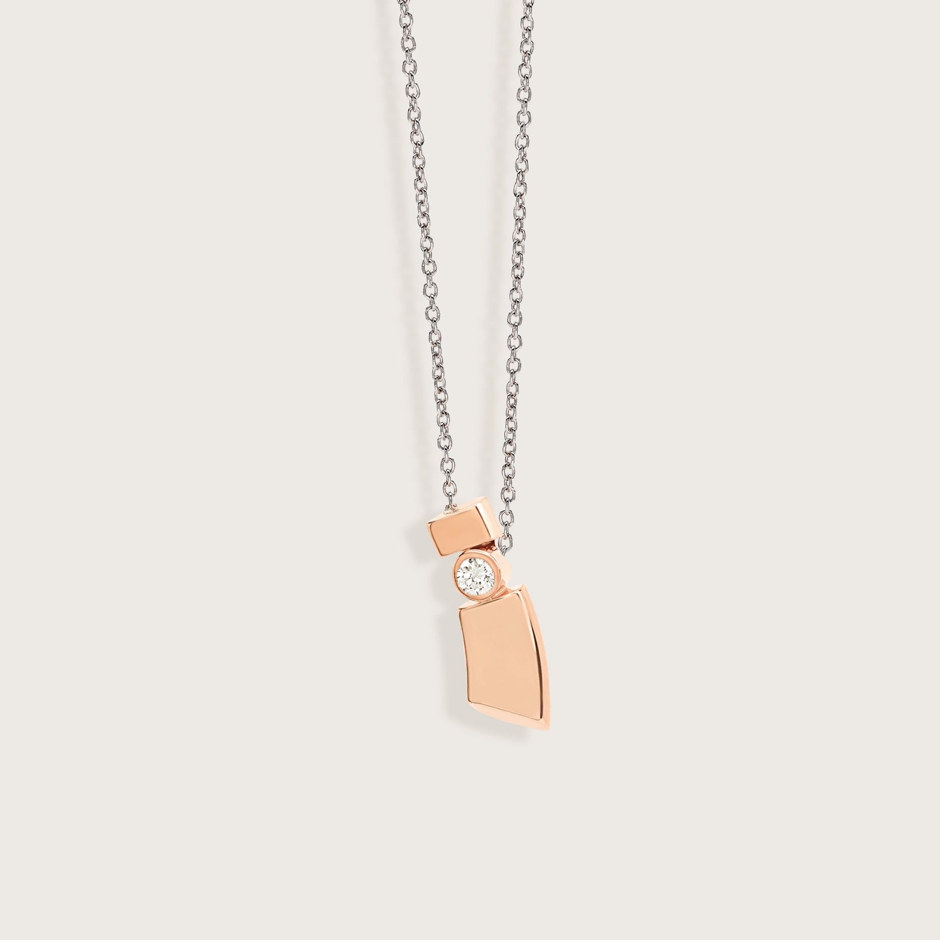 ASTRUA Ciondolo "I" C'Est Moi, Oro Rosa, Diamante  I95DB.XSI