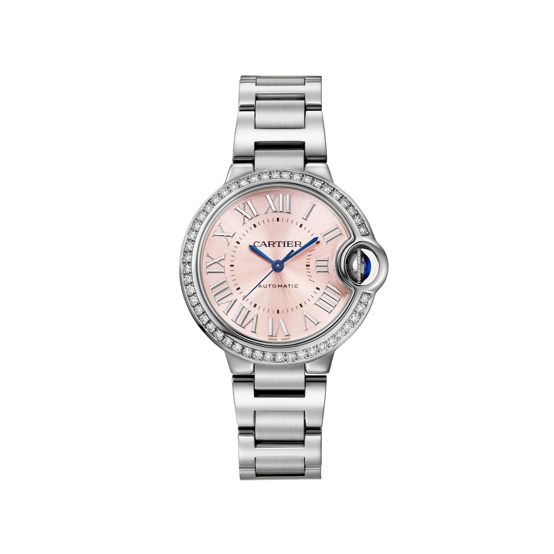 CARTIER Ballon Bleu De Cartier, Acciaio, Diamanti 33 MM W4BB0037