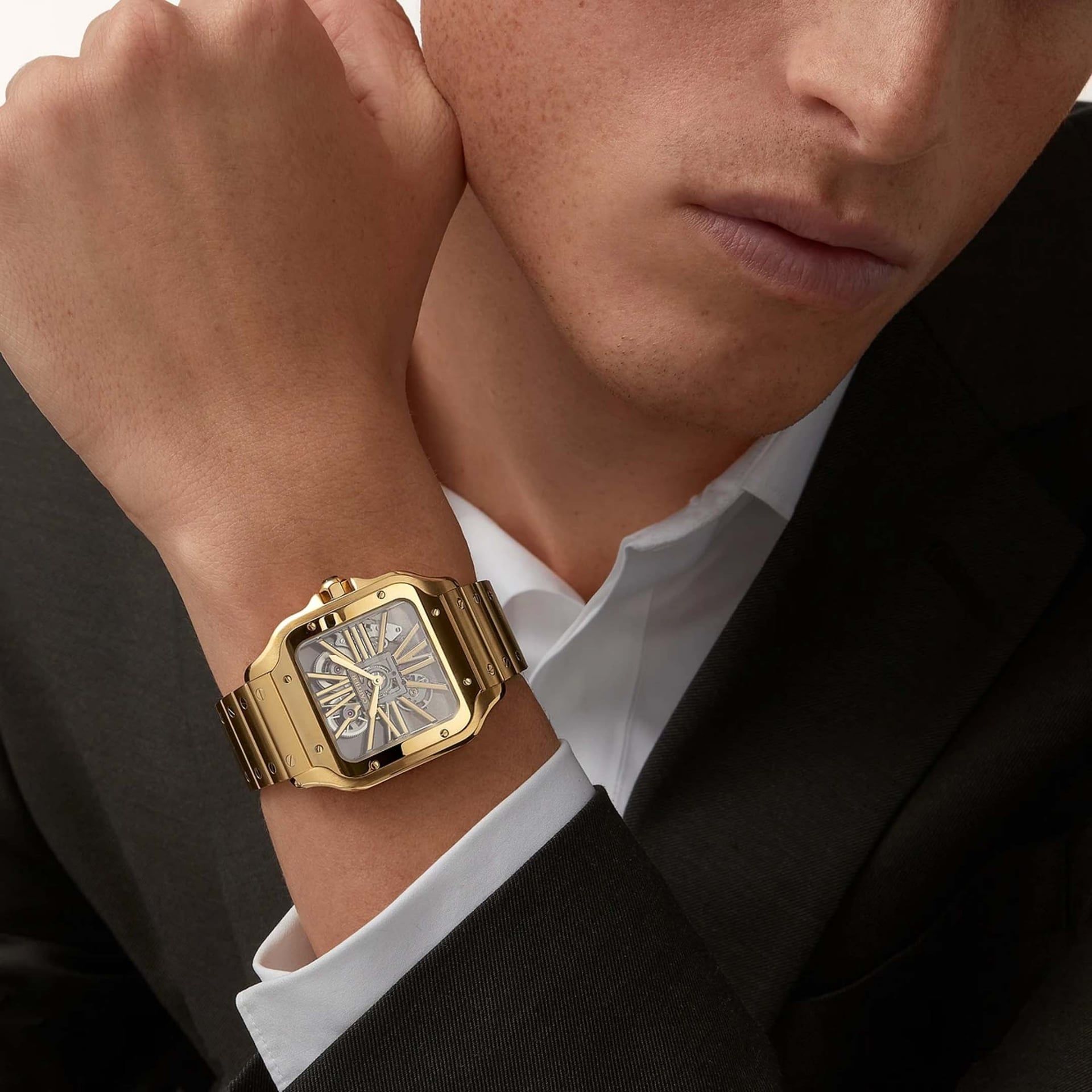 CARTIER Santos De Cartier Modello Grande, Oro Giallo 39.7 MM WHSA0042