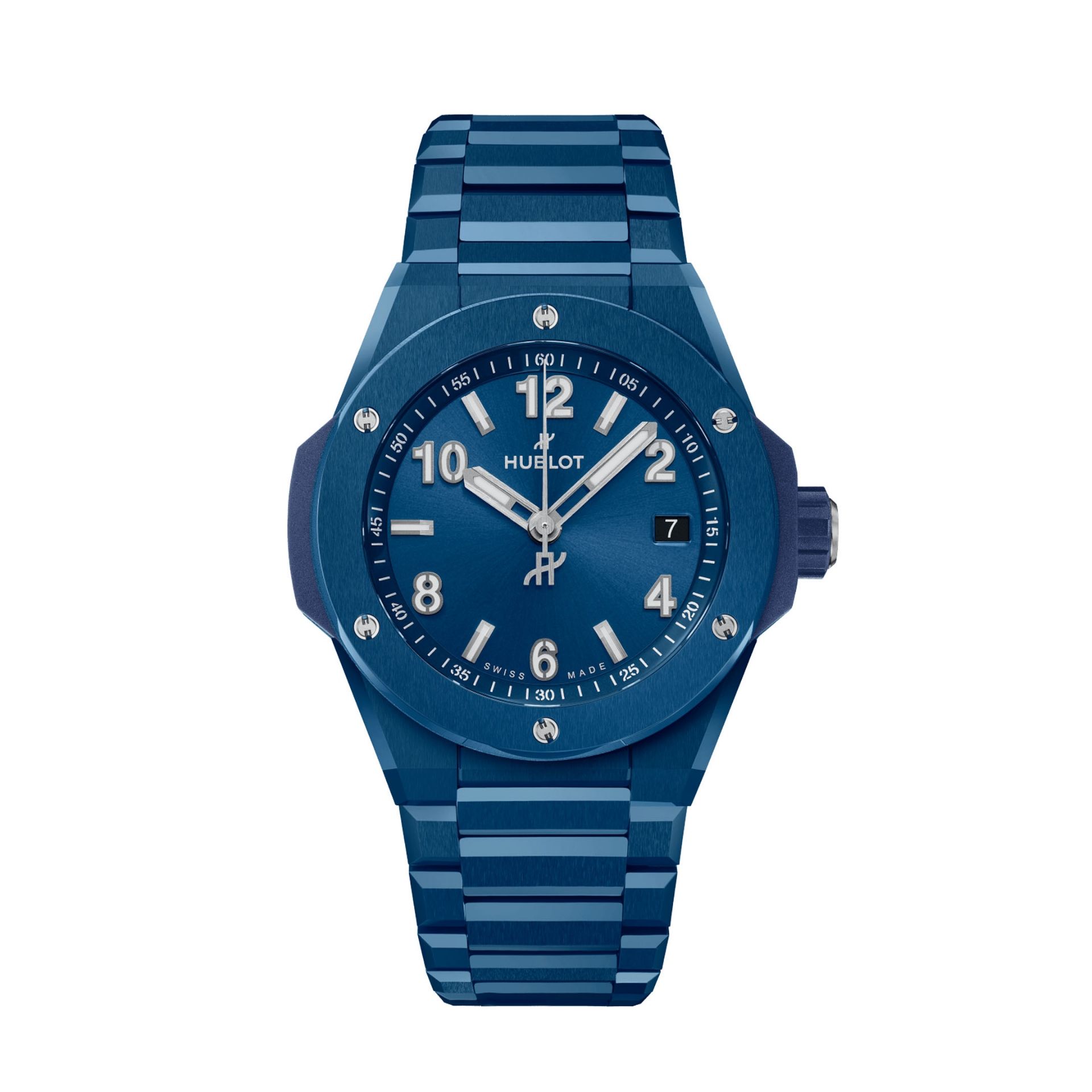 HUBLOT Big Bang Integrated Time Only Blue Ceramic 38 MM 457.EX.7170.EX