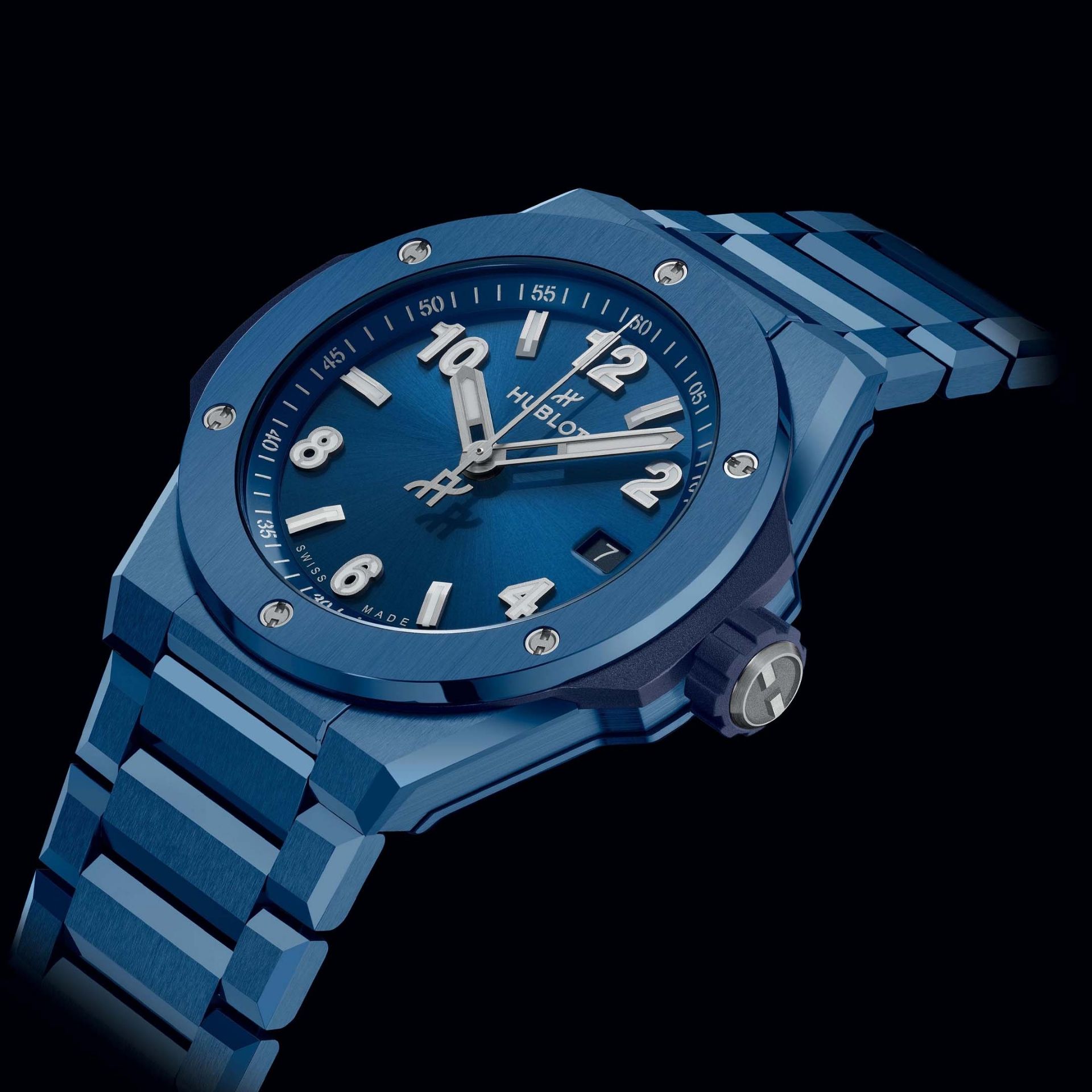 HUBLOT Big Bang Integrated Time Only Blue Ceramic 38 MM 457.EX.7170.EX
