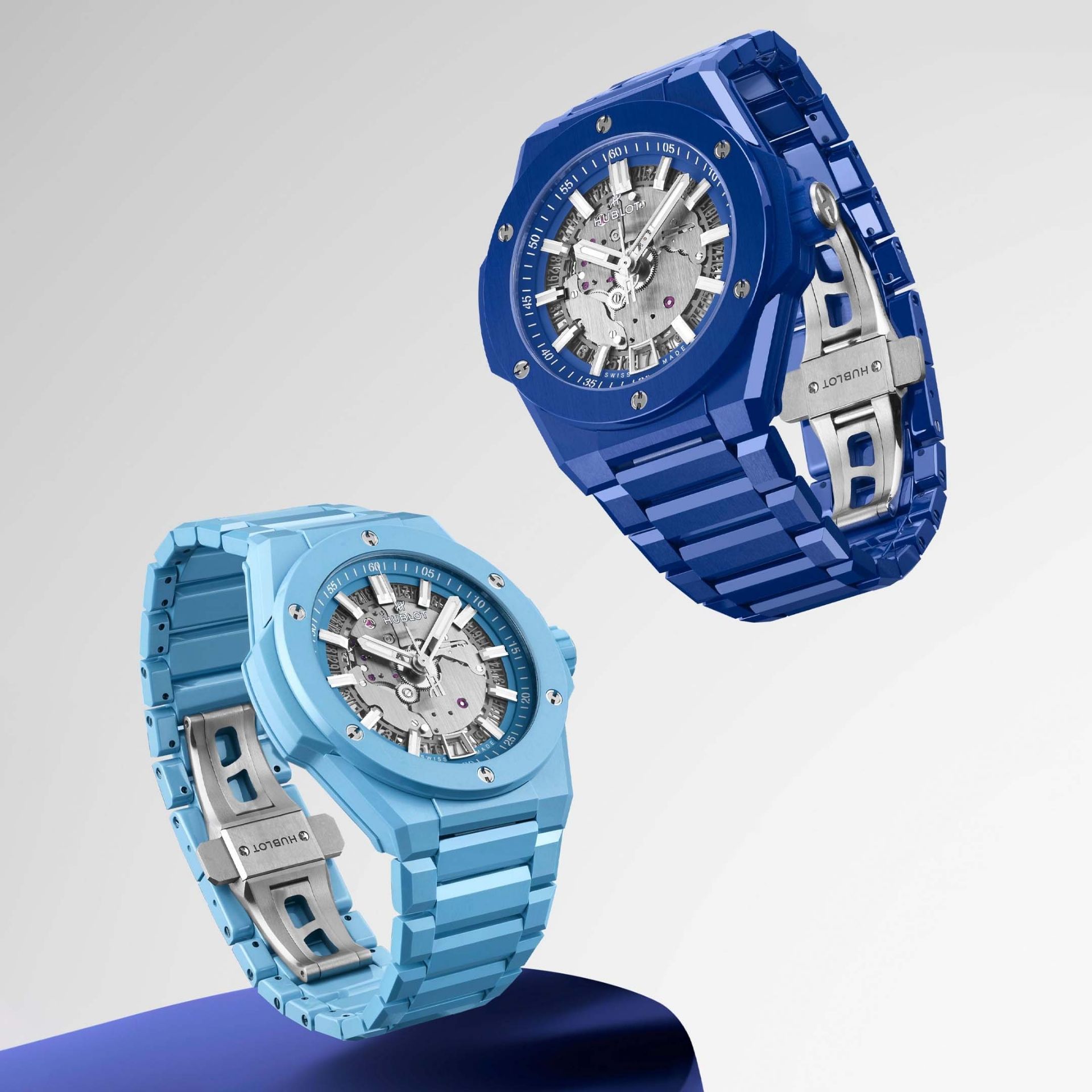 HUBLOT Big Bang Integrated Time Only Blue Indigo Ceramic 40 MM 456.EX.5129.EX
