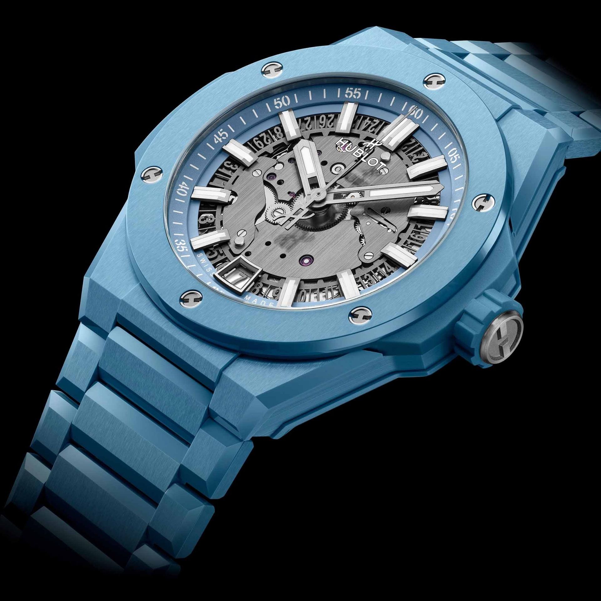 HUBLOT Big Bang Integrated Time Only Sky Blue Ceramic 40 MM 456.EX.5120.EX